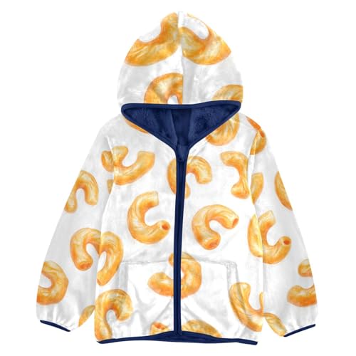 Pasta Girls Fleece Jacket Girls Fall Jacket Girls Zip Up Hoodie Girls Sherpa Jacket 2-10T