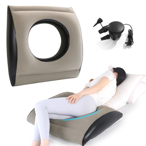 HOMBYS Inflatable BBL Pillow After Surgery, Brazilian Butt Lift Pillow with Electric Air Pump, BBL Chair with Hole for Sleeping, Sitting, Post Surgery Recovery