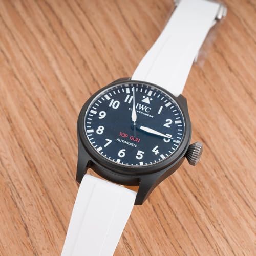 Image of StrapHabit Quick Release Deployant Rubber Watch Strap For Large and Small Wrists - Women and Men - Band FKM Deployment 19mm, 20mm, 21mm, 22mm