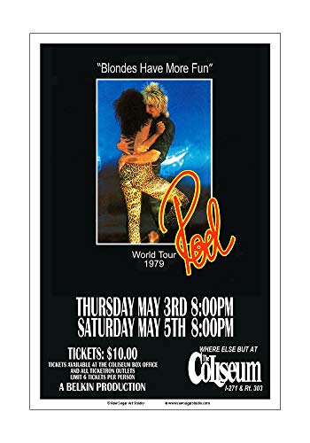 Raw Sugar Art Studio Rod Stewart 1979 Cleveland Concert Poster