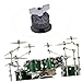 SHOWERORO 18-in-1 Drum Cymbal Accessory Set Felt Washers Sleeves Wing Nuts Hi-hat Felts (grey)