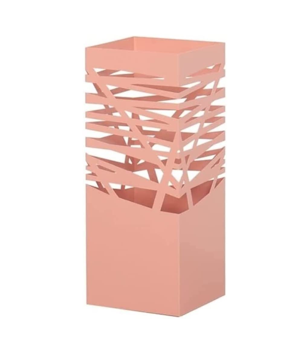 CVdrtyED Stand Organizer Iron Art Umbrella Stand Home Drain Hotel Lobby Foyer Creative Long Handle Bucket Storage Rack Hallway Entryway(B-pink)