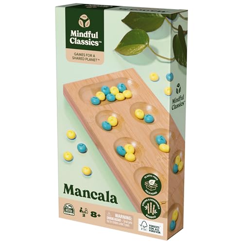 Mindful Classics Mancala juego de mesa sostenible miniatura 7