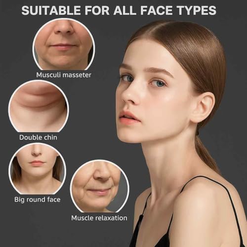 NJCXOLA Face Lifting Bandage,V Gesichtsmasken, Wiederverwendbare V-Linienmask,Collagen Night Wrapping Mask,Schwarz