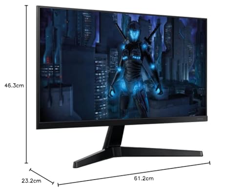 Monitor Gamer Samsung 27' FHD,75Hz, HDMI, VGA, Freesync,Preto, Série T350 glide