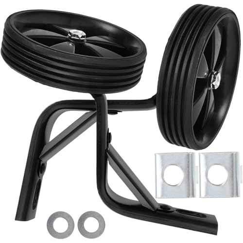 Ruedas de entrenamiento para bicicletas 12-16 pulgadas, ruedas estabilizadoras reemplazables resistentes al desgaste con soporte tipo 14 negro para bicicleta