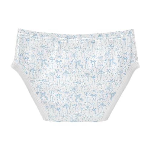 Boys' Exclusive Briefs Toddler Underwear 95% Combed Cotton Boxerbriefs 2T Blue Floral Bow Pattern 122