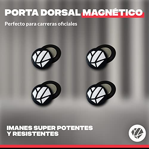 SHAPEHEART, Porta Dorsal Running magnético, Portadorsal Carrera, Imanes para Dorsales de Running, Trail, Bici, 4 Parejas, Universal - imagen 2