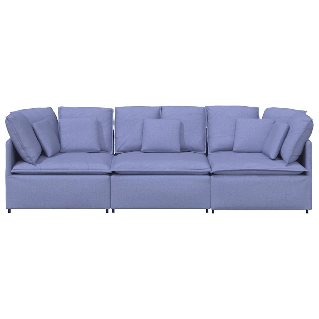 Divano modulare con cuscino, colore blu jeans, divano angolare flessibile con imbottitura in tessuto, panca durevole, per soggiorno, camera degli ospiti, angolo relax