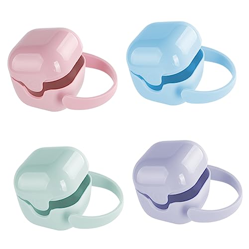 VICASKY Travel-Friendly Pacifier Storage Case 4pcs Plastic Holder Cover for Baby Prevents Loss Keeps
