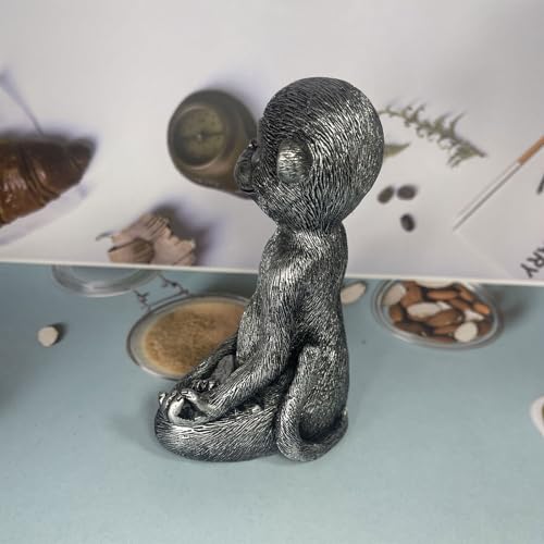Statues de singe pour extérieur et accessoires de jardin féeriques durables - 5
