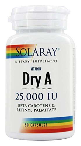 Solaray A Dry 25000IU Supplement, 60 Count