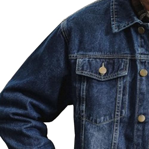 Chaqueta de mezclilla para hombre estilo camionero miniatura 5