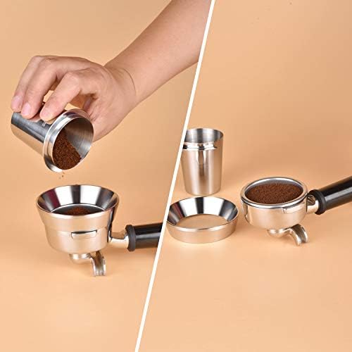 58mm Espresso Dosing Funnel, MATOW Stainless Steel Coffee Dosing Ring Compatible with 58mm Portafilter (58mm)