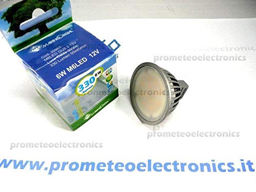 Lampada dicroica multi led 12v 6w m6 120° luce