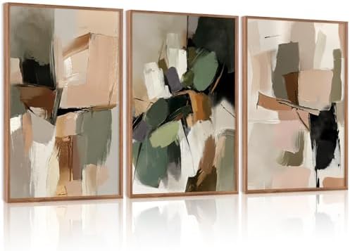 CHDITB Modern Abstract Framed Canvas Wall Art Set, Minimalist Wal...