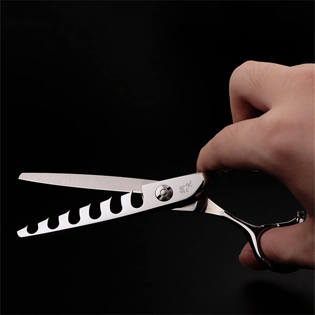 6 Pouces Coiffeurs Professionnels Barbiers, Ciseaux De Salon De Coupe De Cheveux, Ciseaux De Cheveux pour Tous Les Types De Cheveux, pour Hommes, Femmes, Étudiants, Débutants,A