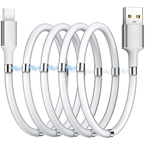Magnetic Charging Cable,(3FT) Super Organized Charging Magnetic Absorption Nano Data Cable for Galaxy S21/S20 Ultra S10 S10E S9 Note 20 10 9 8 Pixel, LG V30 G6, Nintendo Switch, OnePlus 5 etc (3 ft) Cover