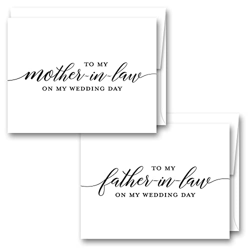 Invitationhouse Schwiegereltern Hochzeitstag Faltkarten Set (Schwarz)
