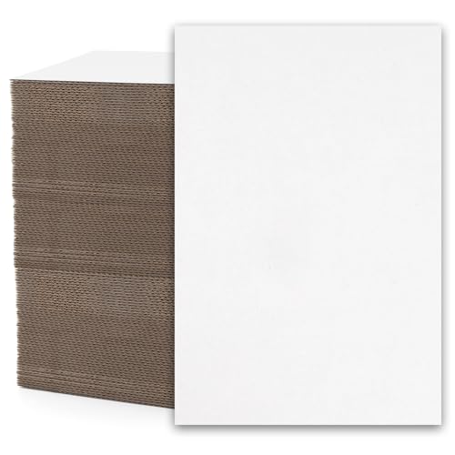 Image of Mat Board Center, 200 Pack 4x6 Inch Corrugated Cardboard Sheets