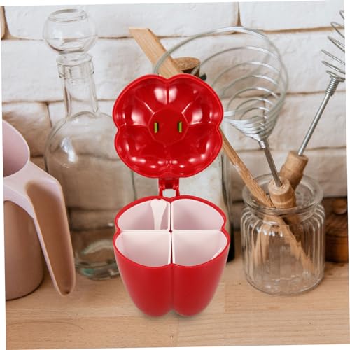 Récipient à condiments délicats Cabilock 3 pièces en format compact de comptoir - 5