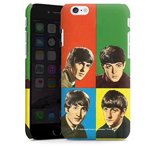 DeinDesign Coque Compatible avec Apple iPhone 6 Étui Housse Rock ‘n’ Roll Visages The Beatles - Les Beatles, Paul McCartney, John Lennon, RIngo Starr, George Harrison DeinDesign Coque Compatible avec Apple iPhone 6 Étui Housse Rock 'n' Roll Visages The Beatles