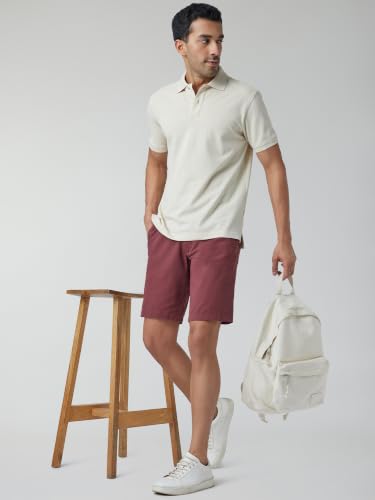 Image of XYXX Men's Element Chino Shorts | Solid Straight Fit | 100% Cotton with Dual Pockets & Plus Sizes