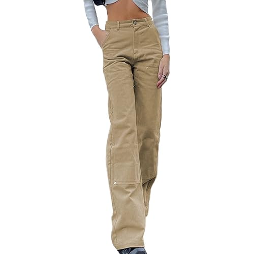 Jeans for Women High Waist Straight Leg Baggy Patchwork Denim Jeans Pants Streetwear Y2k