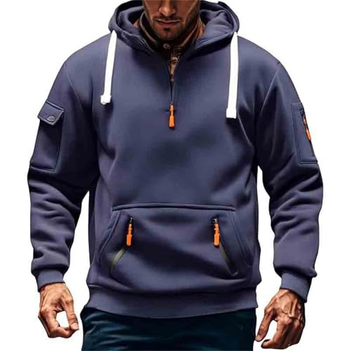 Sweatshirt classique contre le froid d'hiver, haut à manches longues thermique pour homme