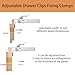 Drawer Front Installation Clamps, Adjustable Drawer Fixing Clamp,for Drawer Clamps for Drawer Panel Installation Fixing Clips With Woodworking Pencil - 2 Sets