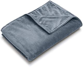 YnM Cotton Duvet Cover for Weighted Blankets (Dark Grey, 122CM x 183CM)
