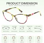 FEISEDY 2 Pack Butterfly Frame Blue Light Reading Glasses, Stylish Green and Pink for Women, Suitable for Computer TV B0373