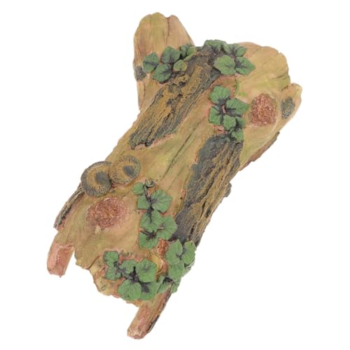 VICASKY トカゲの洞窟 トカゲ 洞穴 ひげを生やした タンクの装飾 テラリウムの装飾 トカゲタンクアクセサリー 爬虫類の装飾 フトアゴヒゲトカゲのログ フトアゴヒゲトカゲの装飾 樹脂