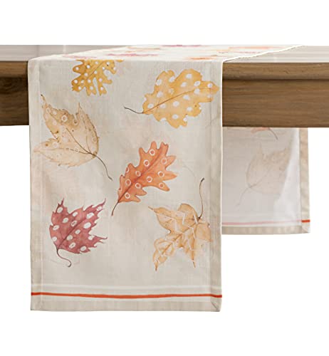 Maison d' Hermine Table runner 100% Cotton Single Layer Table Runners 230 CM long for Christmas Decorations Home Kitchen Dining Party Wedding Bridal Shower (Colours Of Autumn