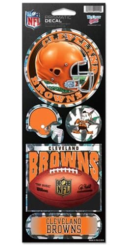 NFL Cleveland Browns Prismatic Stickers, Team Color, One Size