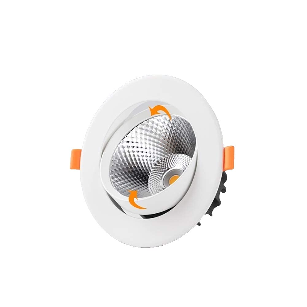 5W/10W/20W/30W Downlight Ahorro de energía Iluminación empotrada Tienda de ropa Downlight interior Downlight oculto simple Sala de estar Panel de techo LED Luz comercial, Luz cálida de 3000k,