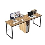 Computer Desk, 78 inches Home Office Desks with Storage Shelves, 2-Tier Student Desk Double Working...