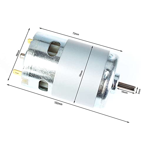 ANGEEK 895 Motor, Langsamläufer DC 12V-24V 3000-6000RPM Gleichstrommotor mit hohem Drehmoment und Kugellagern, geeignet für Elektrowerkzeuge, Fräser, Schleifer, elektrische Schraubendreher, DIY.