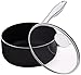 2 Quart Nonstick Saucepan with Glass Lid - 18 x 9 cm - Multipurpose Use for Home Kitchen or Restaurant - Chef’s Choice - by Utopia Kitchen