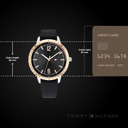 Image of Tommy Hilfiger Quartz Black Dial Silicone Strap Watch for Women