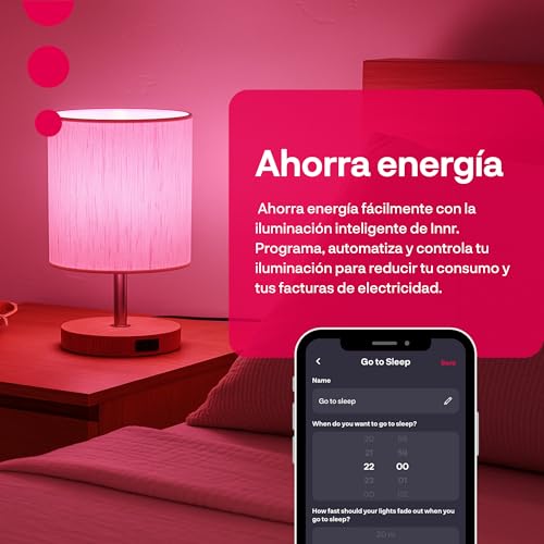 Bombilla inteligente E27 Zigbee con pack de 2 unidades de luz LED regulable 6