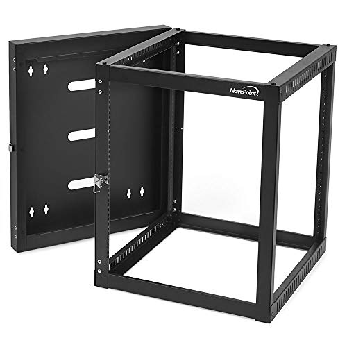 Buy NavePoint 12U Wall Mount Server Rack with Hinged Back, 4-Post 24 ...