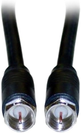 ACL 3 Feet F-pin Male to Male RG6 Coaxial Cable, UL Rated, Black [For VCR, TV, Cable Box, Satellite Receivers, etc], 3 Pack