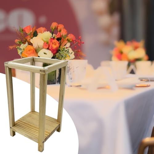 Décorations de mariage pour centres de table : lot de 4 supports et vases Teksome