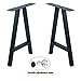 MBQQ 2 Pcs Rustic Decory Metal Desk & Dining Table Legs - Heavy Duty Industrial Modern A Shape Iron Bench Legs (H28'xW17.7')