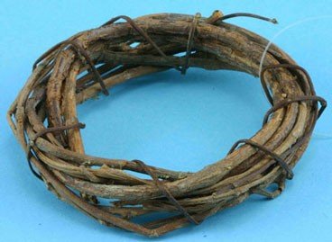 Dollhouse Miniature 3in Grapevine Wreath, 2pk