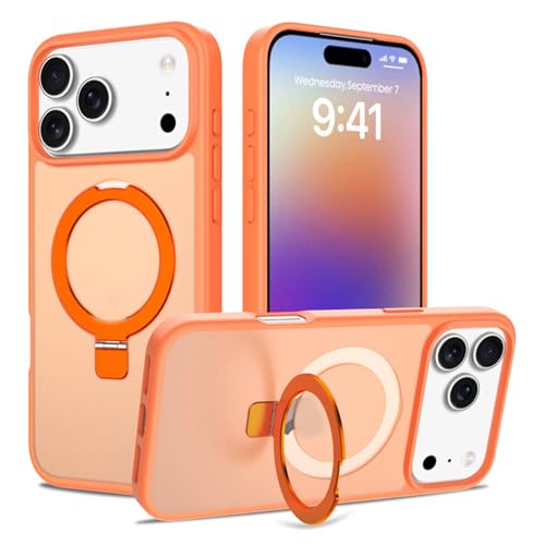 Coque magnétique iPhone 17 Air orange idéale pour appels vidéo de bureau et loisirs