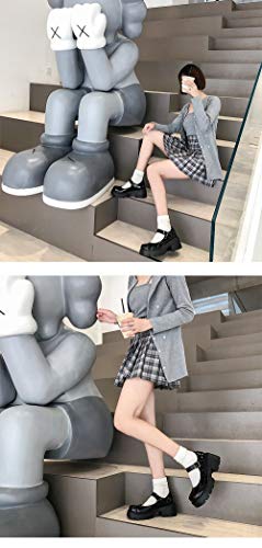 Image of Women's Platform Mary Janes Heart Cat Buckle Rivets Ankle Lolita Gothic Princess Platform Pumps Patent Leather Thorn Vintage Traditional Embroidery Upper Dress Shoes