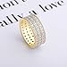 JINAO 18K Gold 10mm 3 Rows Eternity Wedding Engagement Band MICROPAVE CZ Iced Out Mens Ring (10)