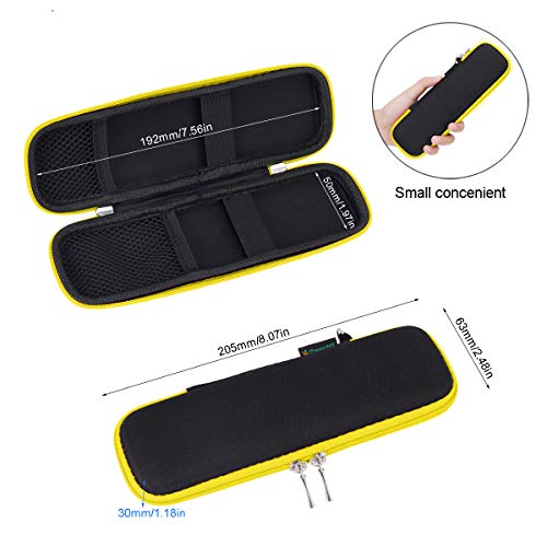 Apple Pencil Case Holder-Hard Shell Apple Pencil Holder-Slim Pencil Case for Apple Pencil,Fountain Pen,Ballpoint Pen,Stylus Pen-Black/Yellow